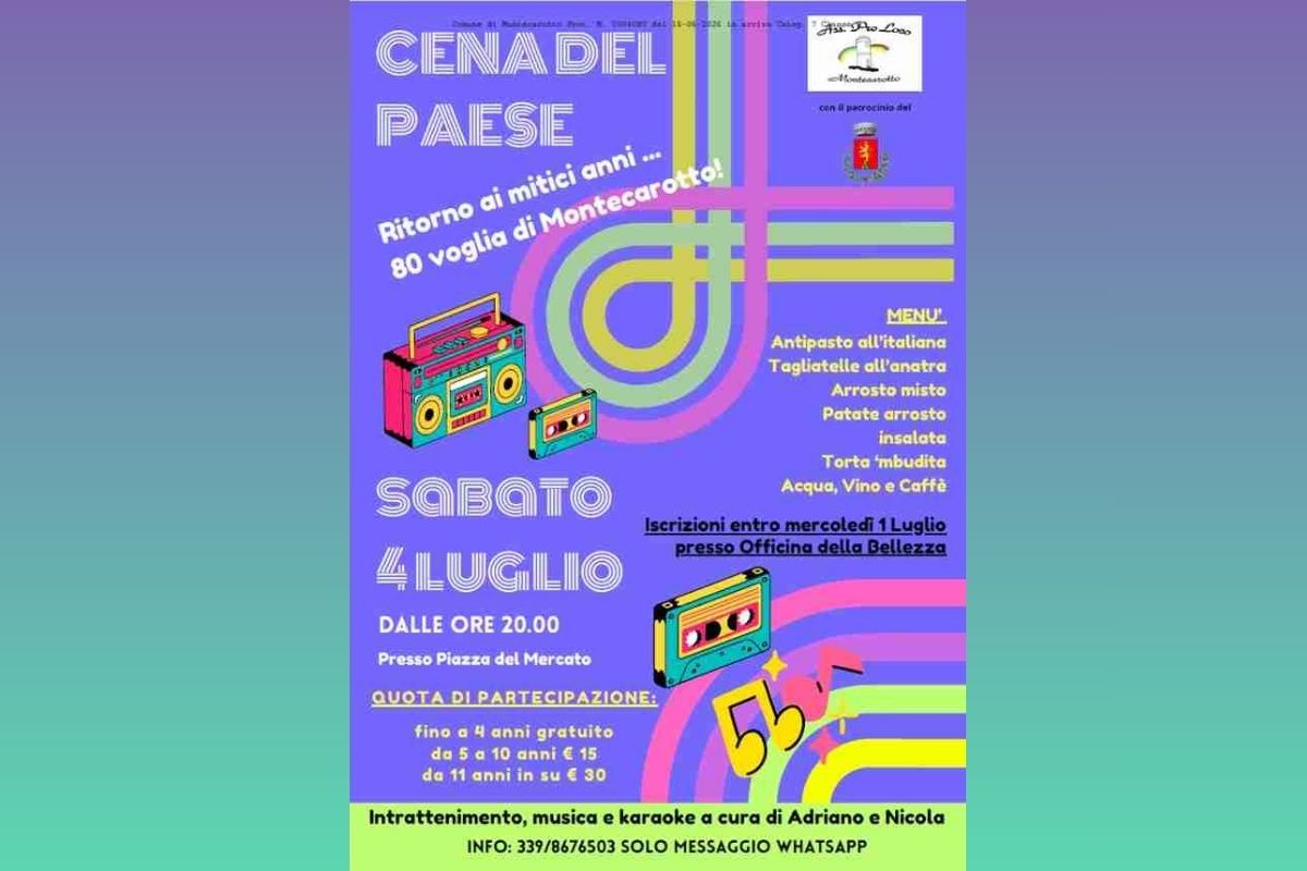 cena del paese montecarotto
